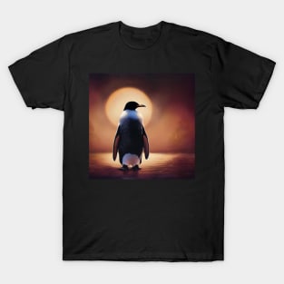 Penguin and Setting Sun T-Shirt